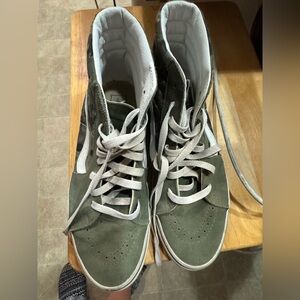 Vans Olive and White High-Tops